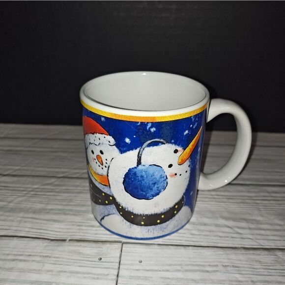 Christmas Holiday Collectible Coffee Tea Mug Snowman Holiday Spirit Graphic - Picture 3 of 10